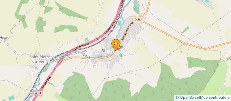 localisation de l'entreprise PETANQUE LOISIR BOULZICOURT  BOULZICOURT