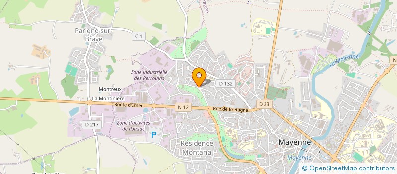 localisation de l'entreprise PETANQUE MAYENNAISE  MAYENNE