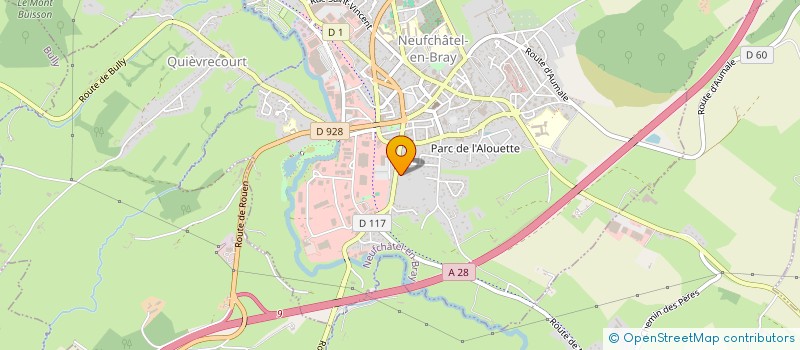 localisation de l'entreprise PETANQUE NEUFCHATELOISE  NEUFCHATEL-EN-BRAY