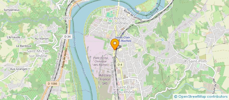 localisation de l'entreprise PETANQUE SAINT CLAIROISE  SAINT-CLAIR-DU-RHONE