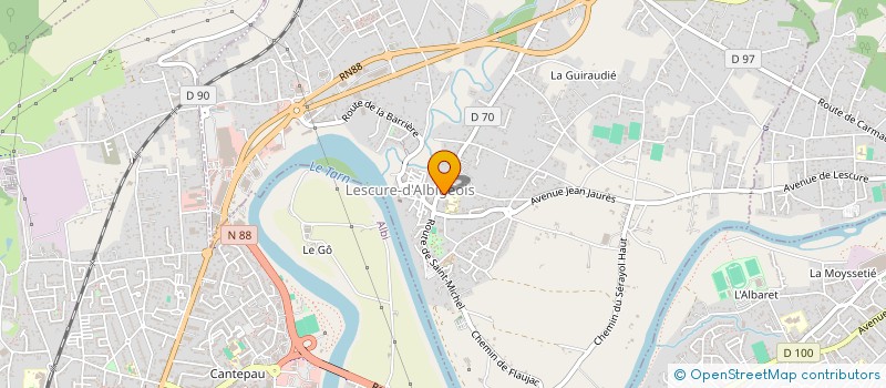 localisation de l'entreprise PETANQUE SAINT-MICHEL  LESCURE-D'ALBIGEOIS