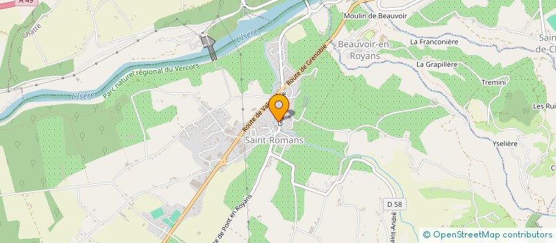 localisation de l'entreprise PETANQUE SAINT ROMANAISE  SAINT-ROMANS