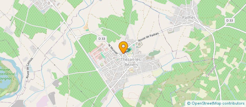 localisation de l'entreprise PETANQUE THEZANAISE  THEZAN-LES-BEZIERS