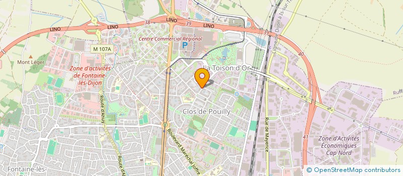 localisation de l'entreprise PETANQUE TOISON D'OR  DIJON