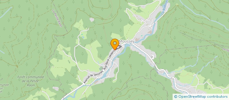 localisation de l'entreprise PETANQUE VALLEE  DU RABODEAU  MOUSSEY