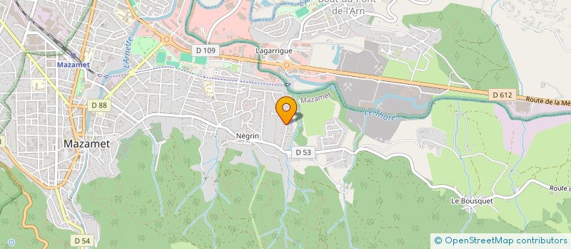 localisation de l'entreprise PETC  MAZAMET