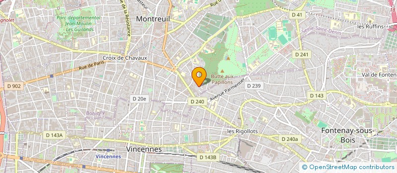 localisation de l'entreprise PETE LE FEU PRODUCTIONS à MONTREUIL