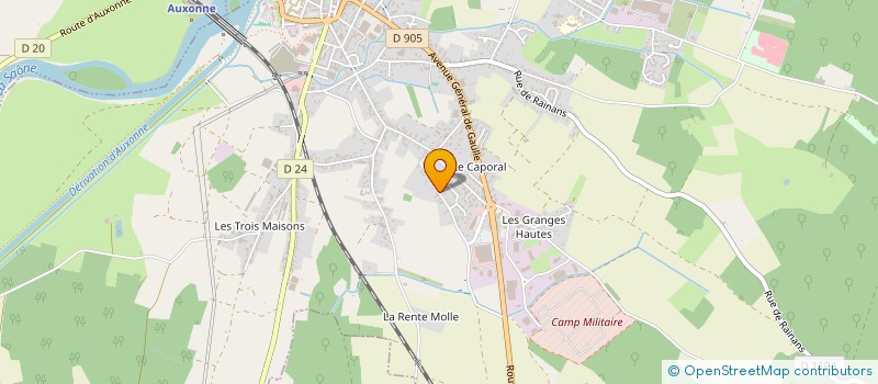 localisation de l'entreprise PETER  AUXONNE