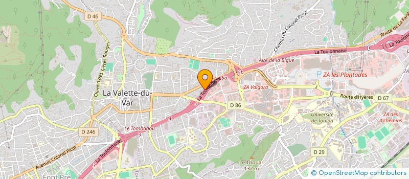 localisation de l'entreprise PETER ALAOUI  LA VALETTE-DU-VAR