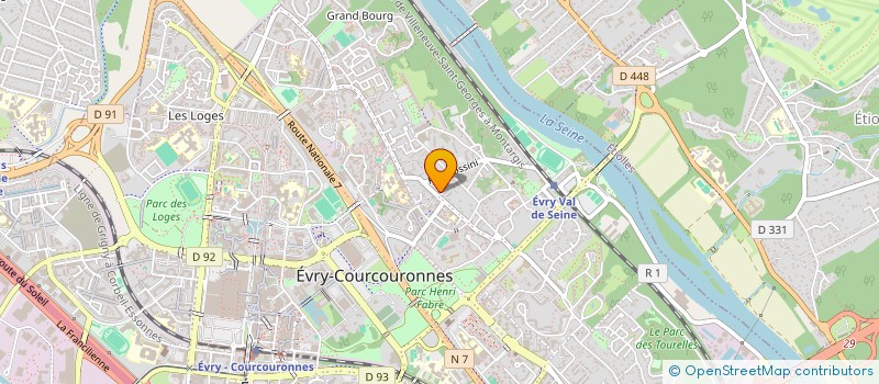 localisation de l'entreprise PETERS ET DE LA COURCELLE à EVRY-COURCOURONNES