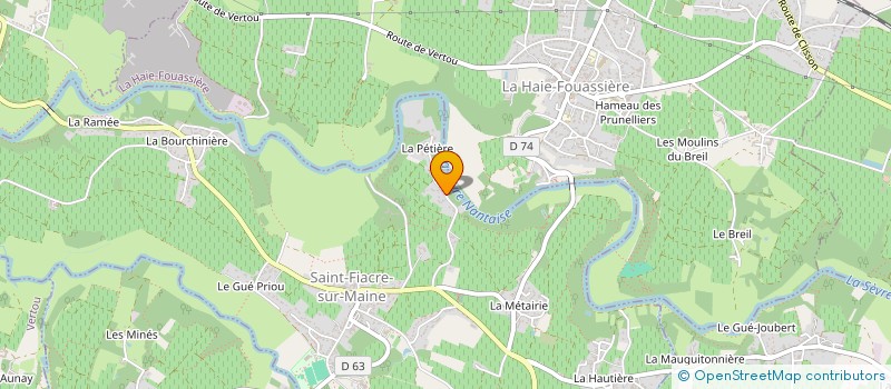 localisation de l'entreprise PETIERE INVESTISSEMENT  SAINT-FIACRE-SUR-MAINE