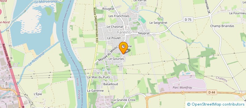 localisation de l'entreprise PETILLON PAYSAGE & URBANISME  FAREINS