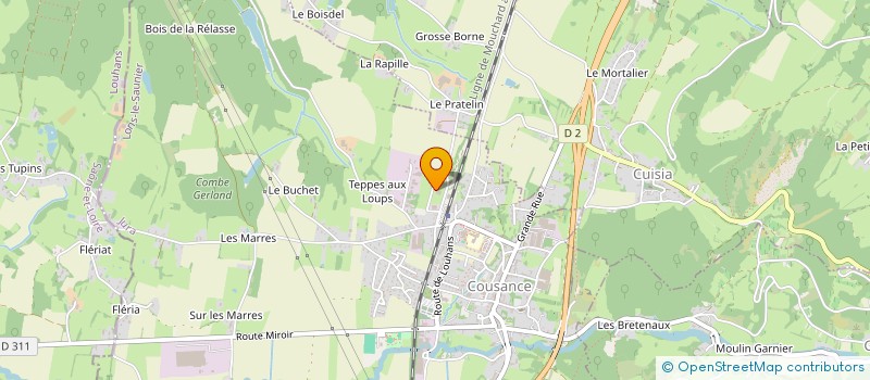 localisation de l'entreprise PETIOT ROMAIN à COUSANCE