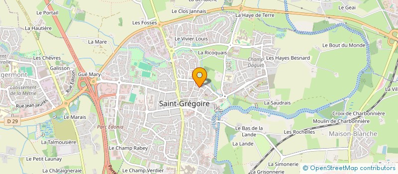 localisation de l'entreprise PETIT A  SAINT-GREGOIRE