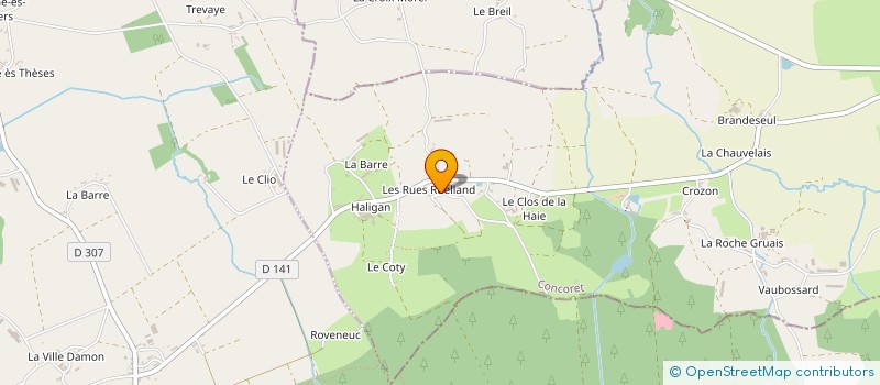 localisation de l'entreprise PETIT A PETIT à CONCORET