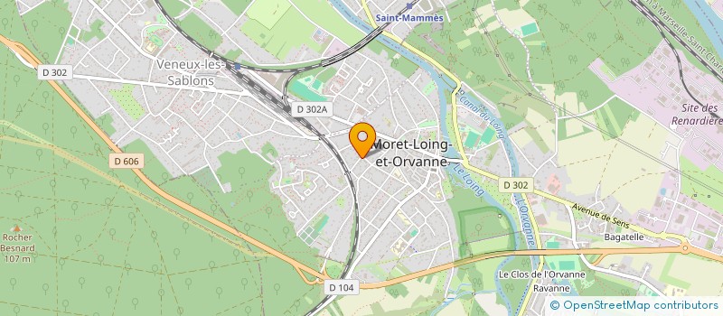 localisation de l'entreprise PETIT A PETIT - ACTION POUR L'ENFANCE  MORET-LOING-ET-ORVANNE