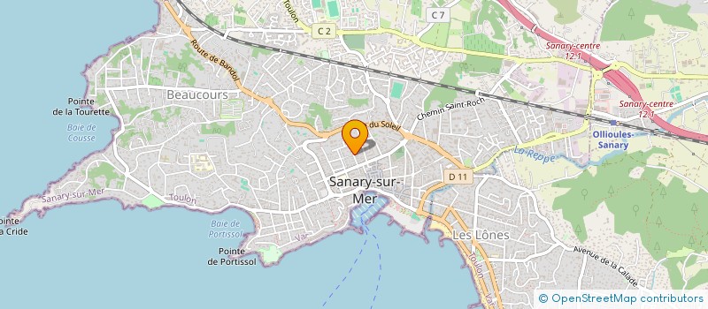 localisation de l'entreprise PETIT BELIN à SANARY-SUR-MER