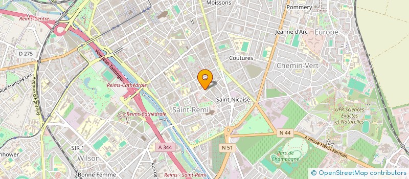 localisation de l'entreprise PETIT BONHEUR à REIMS