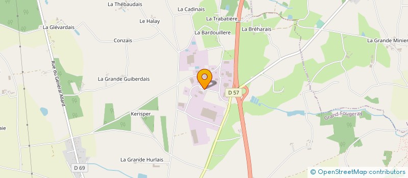 localisation de l'entreprise PETIT-BREIL à GRAND-FOUGERAY