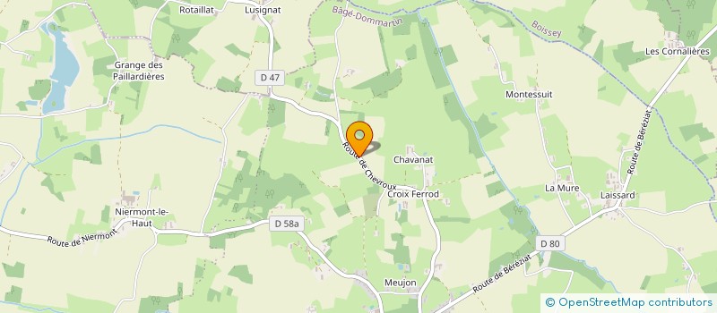 localisation de l'entreprise PETIT CHAVANET  BAGE-DOMMARTIN