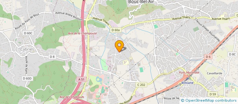 localisation de l'entreprise PETIT CHEMIN D'AIX à BOUC-BEL-AIR
