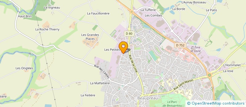 localisation de l'entreprise PETIT'EAU à BEAUPREAU-EN-MAUGES
