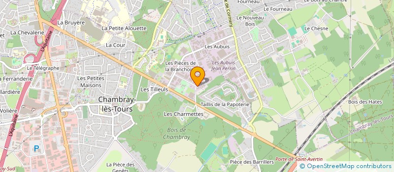 localisation de l'entreprise PETIT ET ALLEAUME à CHAMBRAY-LES-TOURS