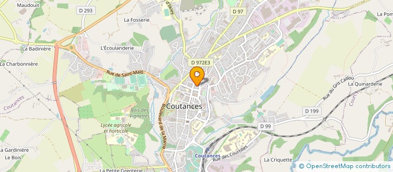 localisation de l'entreprise PETIT-ETIENNE - DUMONT-FOUCAULT - JUGELE  COUTANCES