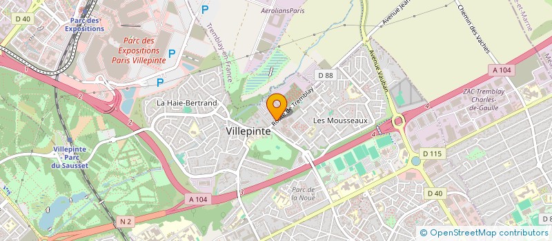 localisation de l'entreprise PETIT FORESTIER LOGISTIC à VILLEPINTE