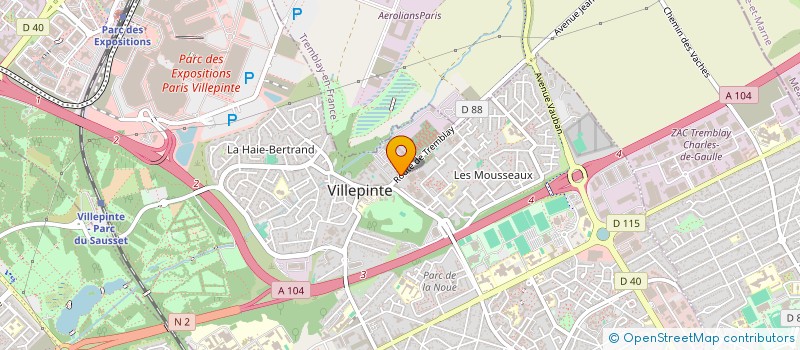 localisation de l'entreprise PETIT FORESTIER MEUBLES à VILLEPINTE