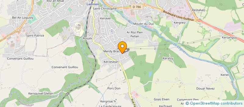 localisation de l'entreprise PETIT FRERE  PLOUBEZRE