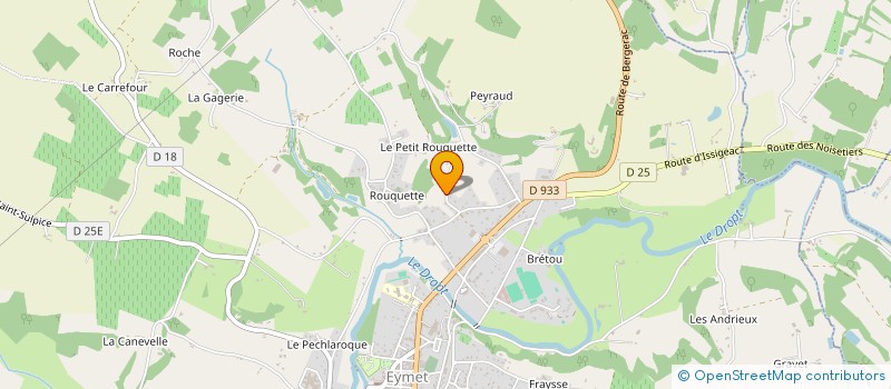 localisation de l'entreprise PETIT GARRIGUE à FONROQUE