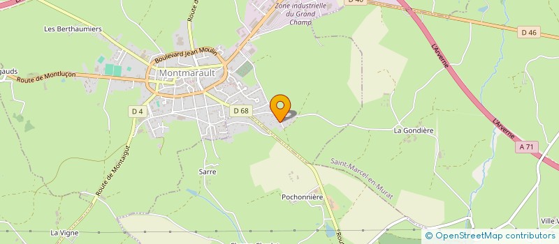 localisation de l'entreprise PETIT J ET A  MONTMARAULT