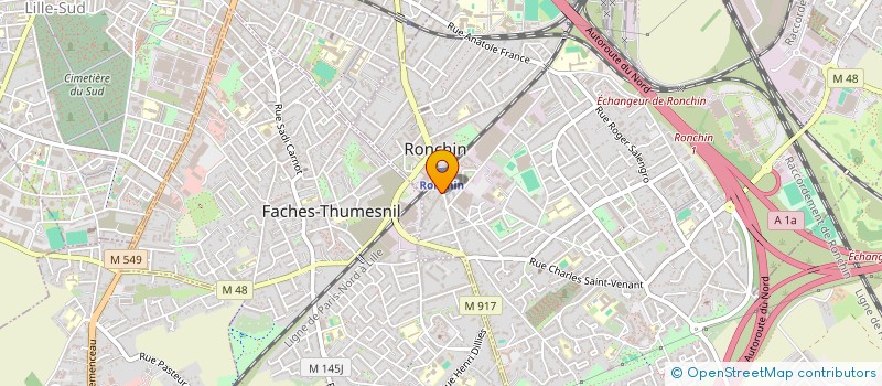 localisation de l'entreprise PETIT JEAN  RONCHIN