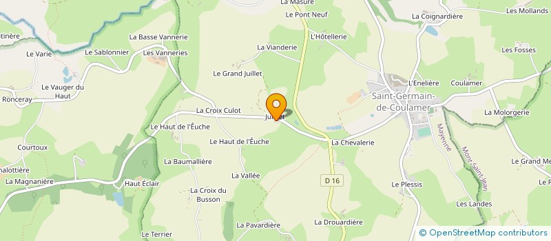 localisation de l'entreprise PETIT JUILLET FAMILLY  SAINT-GERMAIN-DE-COULAMER