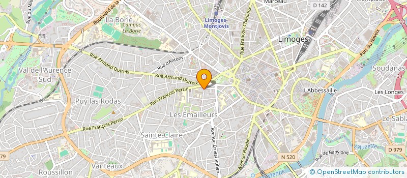 localisation de l'entreprise PETIT - LECHEVALLIER à LIMOGES