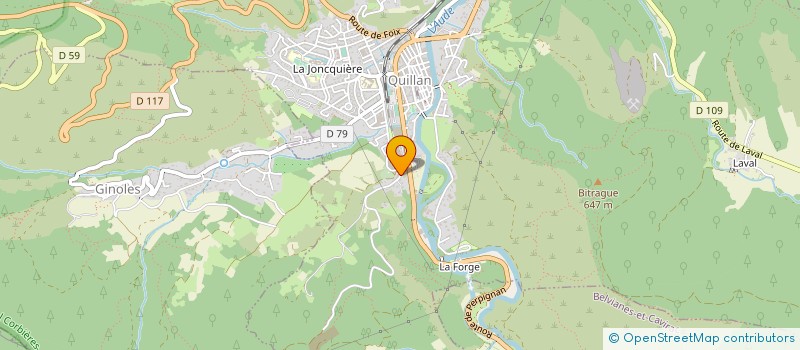 localisation de l'entreprise PETIT LOUIS  QUILLAN