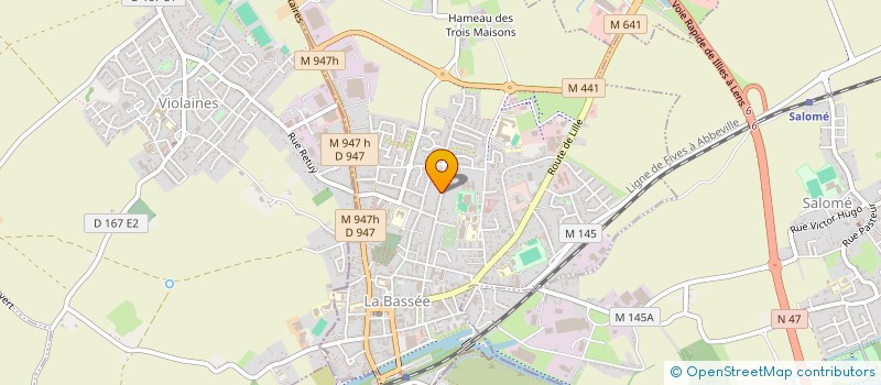 localisation de l'entreprise PETIT MERLIN  LA BASSEE