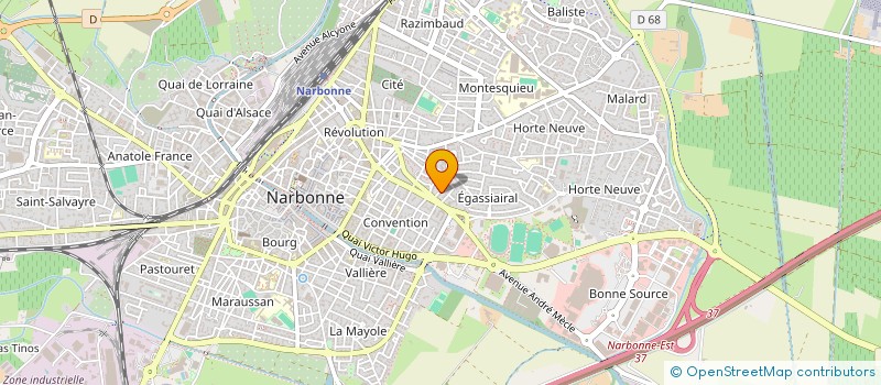 localisation de l'entreprise PETIT PAYSAGES & JARDINS  NARBONNE