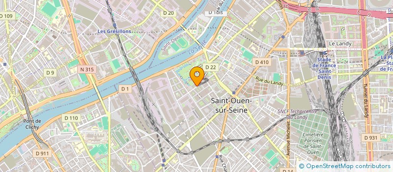 localisation de l'entreprise PETIT PELERIN à SAINT-OUEN-SUR-SEINE