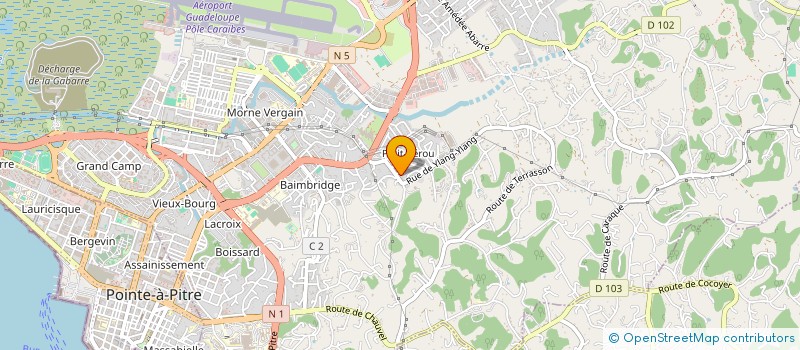 localisation de l'entreprise PETIT PEROU LIBRE SERVICE ALIMENTATION GENERAL à LES ABYMES