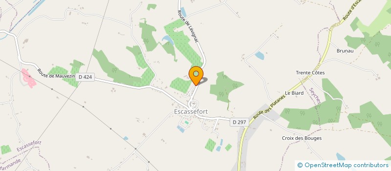 localisation de l'entreprise PETIT POTEAUX  ESCASSEFORT