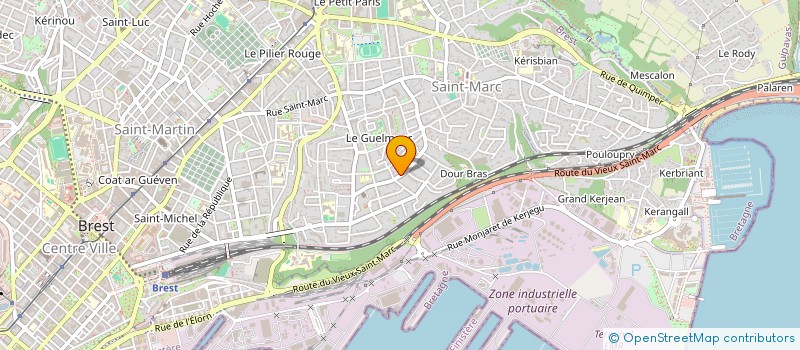 localisation de l'entreprise PETIT ROSCOFF  BREST
