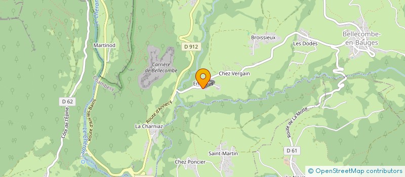 localisation de l'entreprise PETIT ROULET à BELLECOMBE-EN-BAUGES