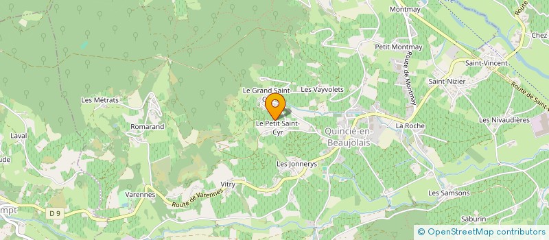 localisation de l'entreprise PETIT SAINT-CYR  QUINCIE-EN-BEAUJOLAIS