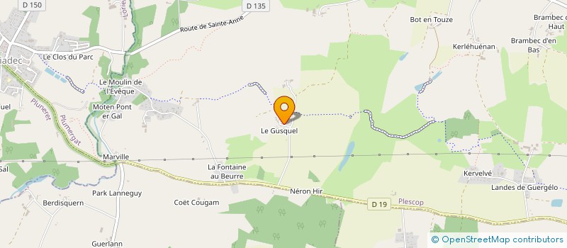 localisation de l'entreprise PETITE ANSE  PLESCOP