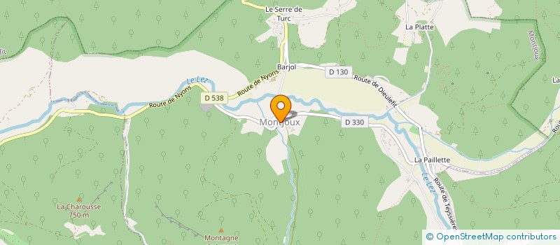 localisation de l'entreprise PETITE MAISON  MONTJOUX