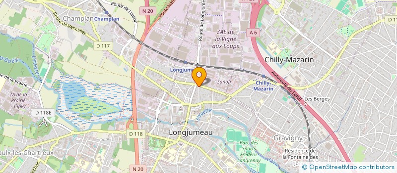 localisation de l'entreprise PETITE MECANIQUE GENERALE ET STELLITAGE à LONGJUMEAU