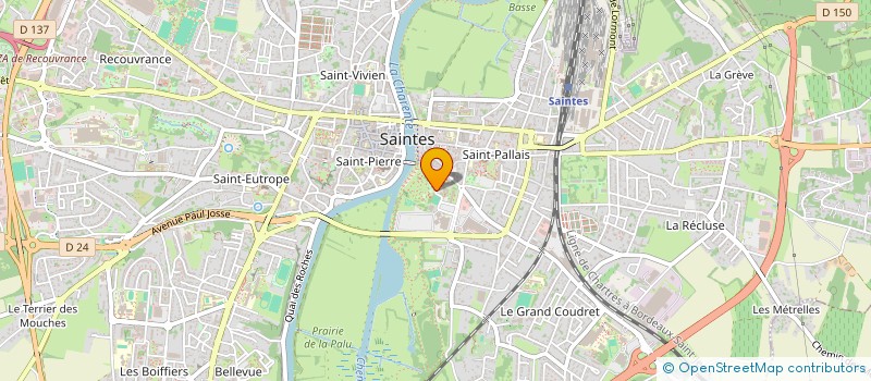 localisation de l'entreprise PETITES GOURMANDISES  SAINTES