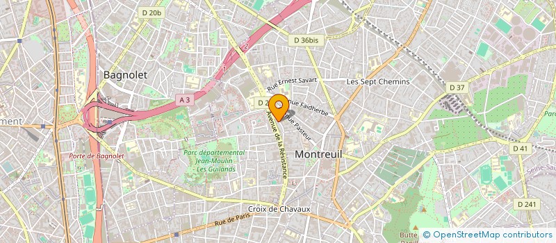 localisation de l'entreprise PETITES TEIGNES  MONTREUIL